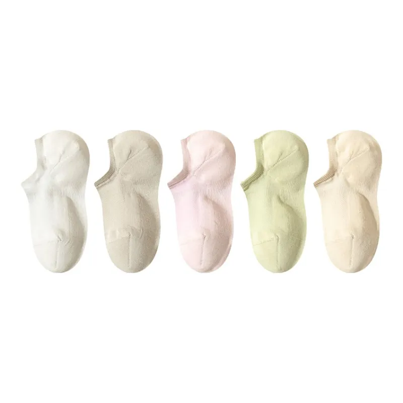 AUGUST No Show Socks Women's 5 Pack-1