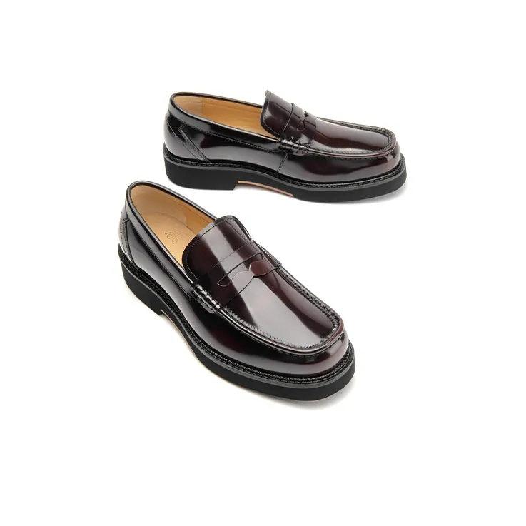Beau Today Men's Casual Shoes Men Low Top Black/Burgundy-7