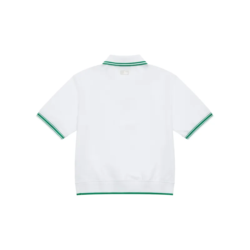 MLB New York Yankees MLB Basic Logo SS24 Polo Shirt Women's Ivory-1