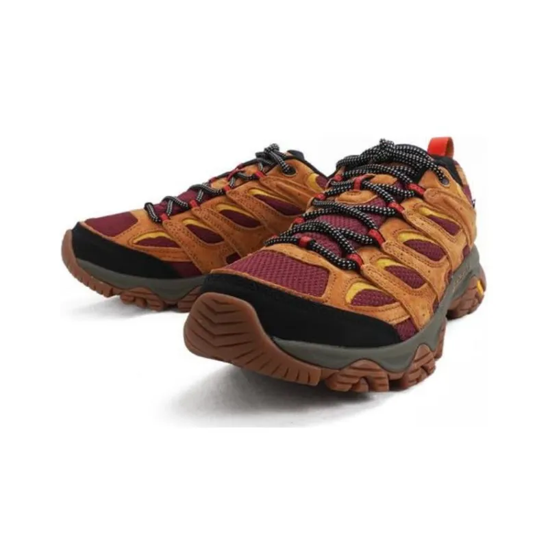 MERRELL MOAB 3 GTX Slip-Resistant Low-Top Outdoor Shoes Men's Yellow Red-2