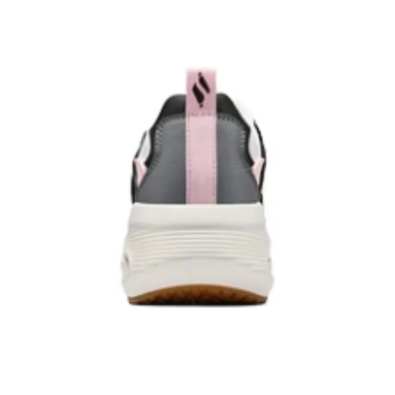 Skechers Cushioned Slip-Resistant Low-Top Running Shoes Women's White Black Pink-2