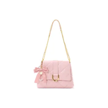 OTA PU Shoulder Bag Large Size Women's Black, Pink, Ecru