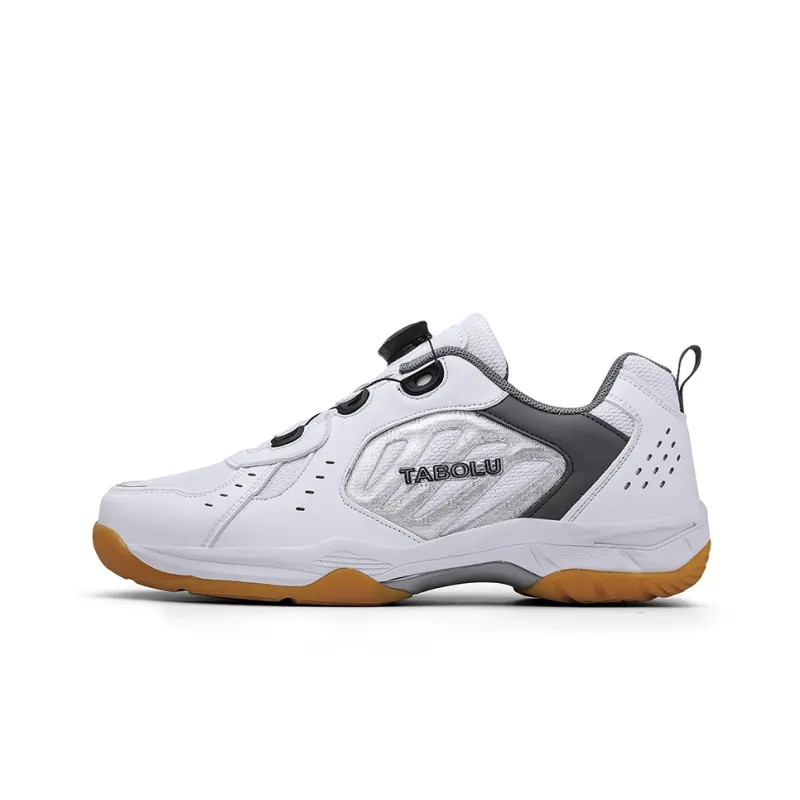 TABOLU Cushioning Coverage Support Abrasion-Resistant Lightweight Low-Top Badminton Shoes Unisex White-7