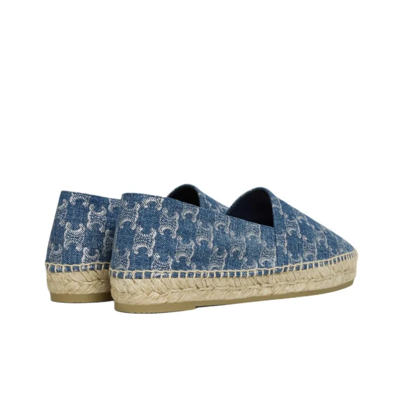 CELINE Triomphe Espadrilles Women's Blue-4