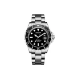 Black Dial Stainless Steel Strap