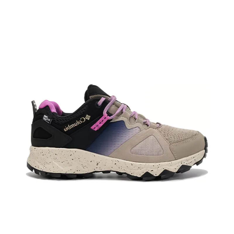 Columbia Cushioning Wear Resistant Low Top Hiking Shoes Women's Beige Purple-1