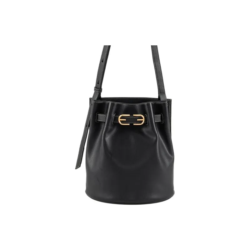 SAM EDELMAN Cow Leather Crossbody Bucket Bag Shoulder Bag Medium Size Women's Black-2