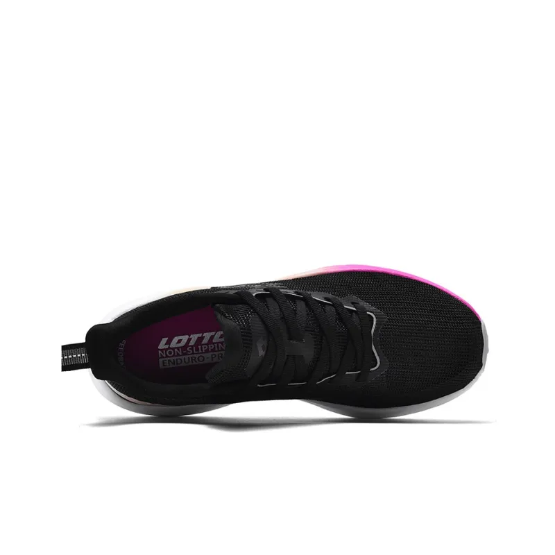 LOTTO Cushioning Anti Slip And Wear Resistant Low Top Running Shoes Women's Black-1