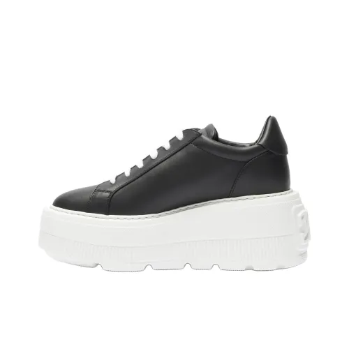 Casadei Nexus Leather Wedge Sneakers