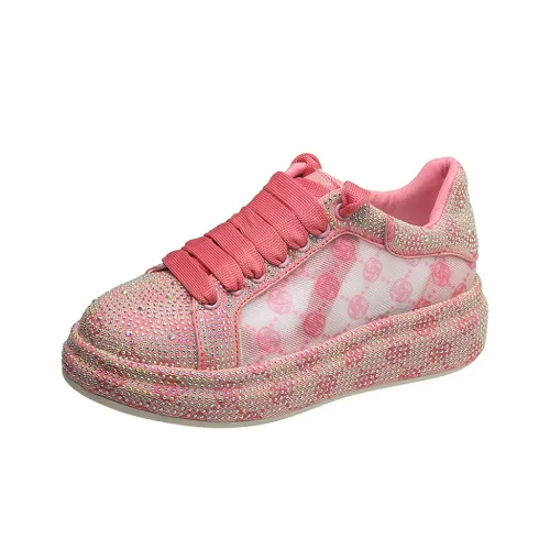 Take the Qin Skateboard Shoes Women's Low-Top Pink