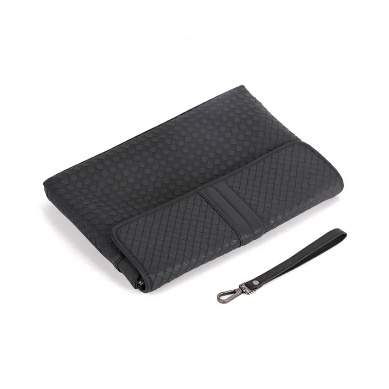 CMLZIUA Microfiber Synthetic Leather Clutch Regular Unisex Black-2