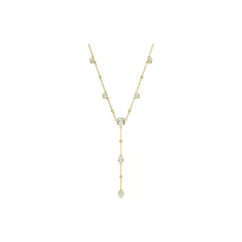 Swarovski Crystal, Gold Plated, Zirconia Necklaces Women's Gold