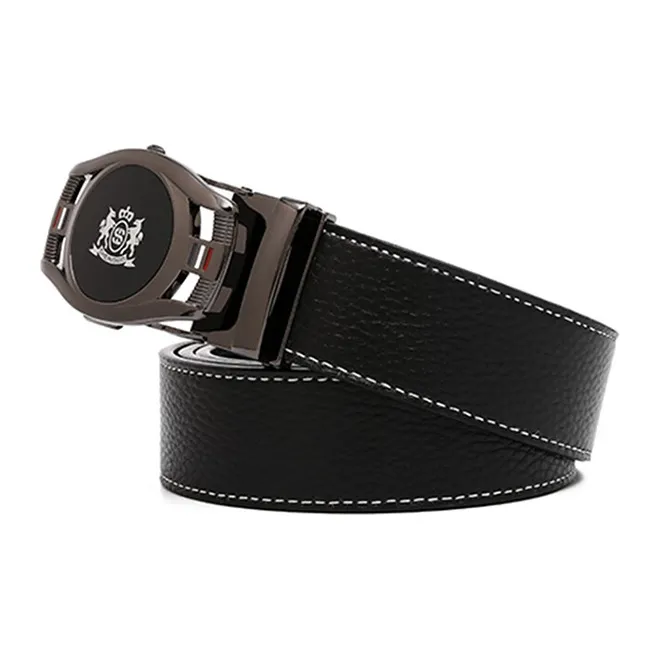SHERIDan Business Automatic Buckle Elegant And Comfortable Cow Leather Leather Belts Men's Black-1