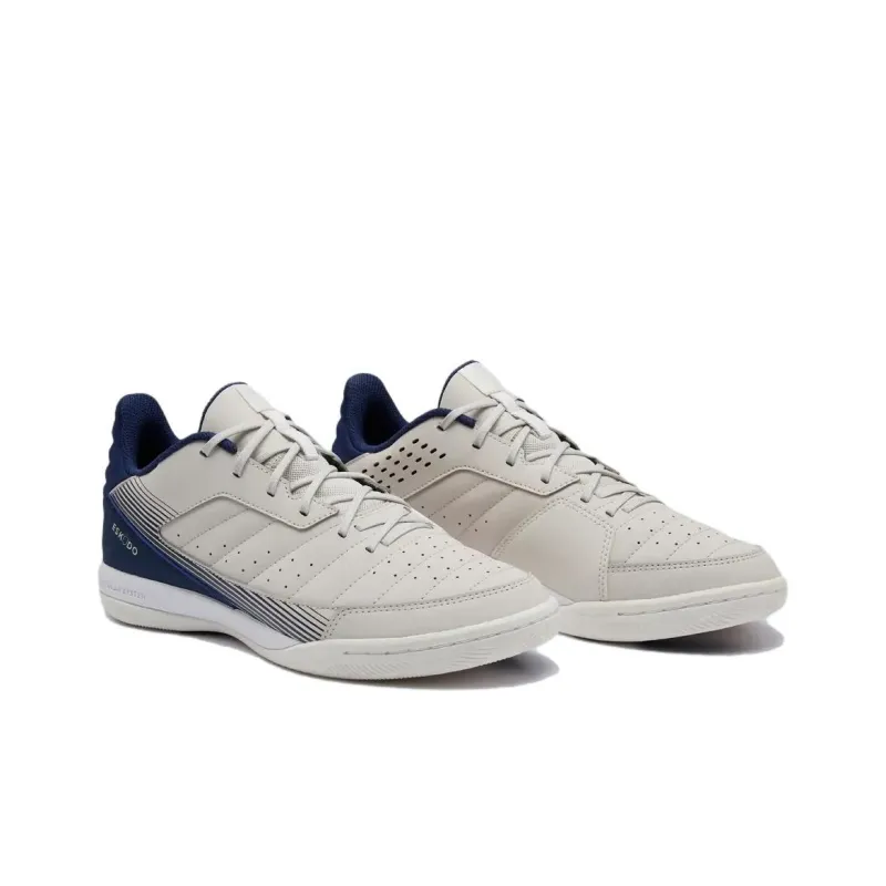 DECATHLON ESKUDO 500 IC/IN Wear Resistant Soccer Shoes Men's White Blue-3