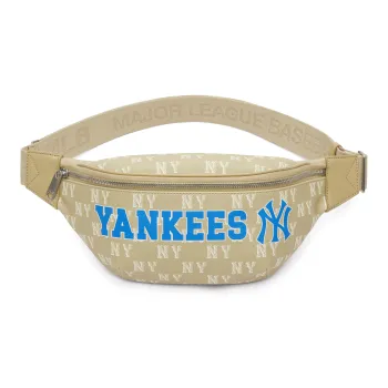 MLB Artificial Leather Sling Bag Unisex Beige Yellow