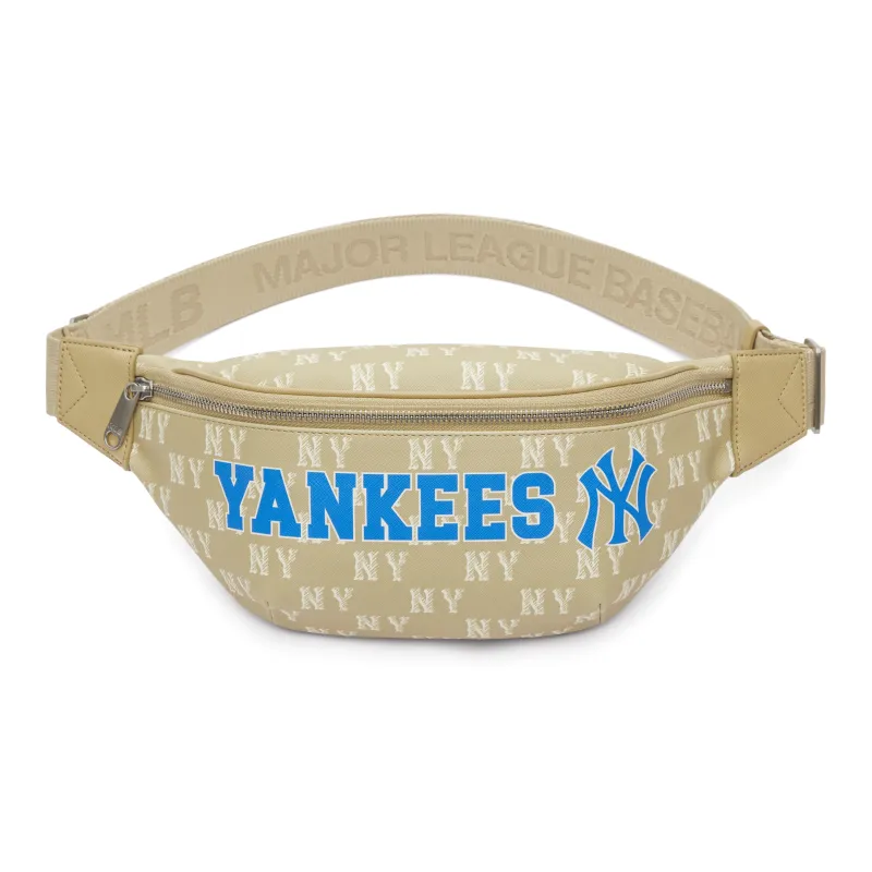 MLB Artificial Leather Sling Bag Unisex Beige Yellow-0