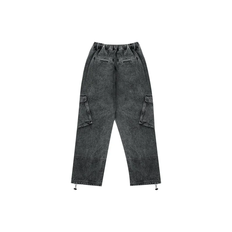 LUJIAMEN Jeans Unisex Washed Black-1