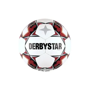 DERBYSTAR Derby Star Soccer PU Hand Stitched Soccer Ball Unisex White Red