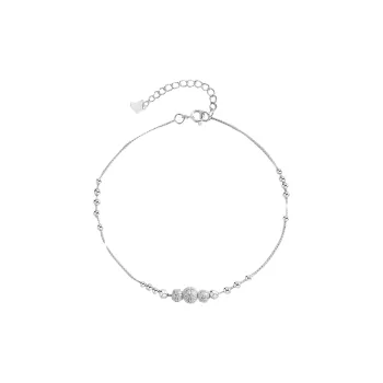 MULAFEN 990 Sterling Silver Anklets Women's
