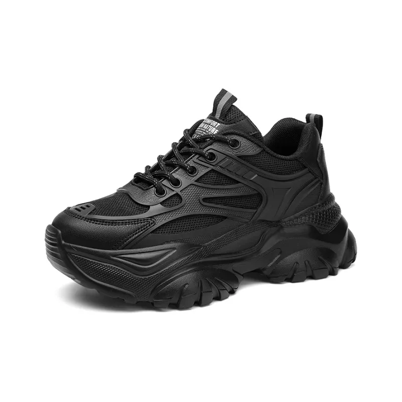 AOKANG Chunky Sneakers Women's Low Top Beige/Black-15