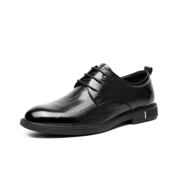 AOKANG Dress Shoes Men Low-Top Black
