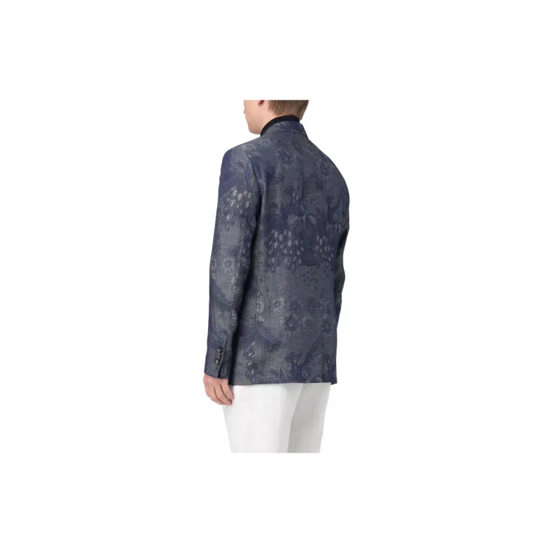 ETRO Jacquard Denim Blazer-1