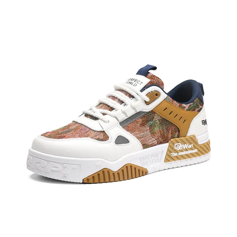 Locke Embroidered Graffiti Lightweight Low-Top Skateboard Shoes Men's-7