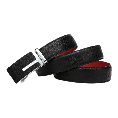 SEPTWOLVES Automatic Buckle Business Durable Leather Belts Men's Width 3.5CM