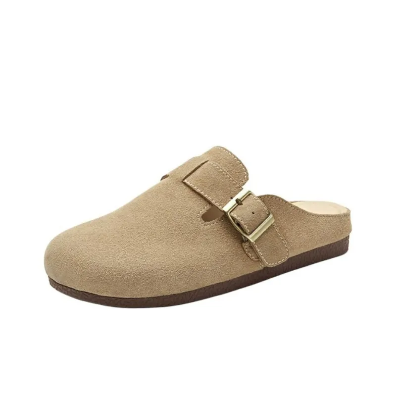JOSINY Massage Antibacterial Quick Dry Wrap toe Slippers Women's Brown-2