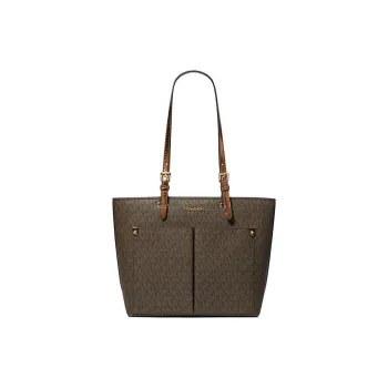 MICHAEL KORS Jet Set Travel Canvas Tote Bag Shopping Bag Crossbody Handbag Medium Size Unisex Mocha