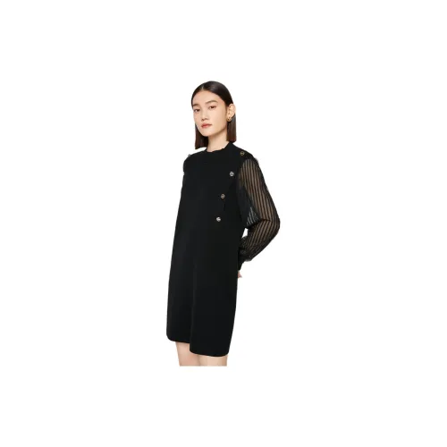 JZ. ANNAKRO Long-Sleeved Dresses Women's Plain Black