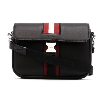 BALLY Leather Crossbody Bag, Shoulder Bag, Camera Bag, Cell Phone Pouch Men's Black