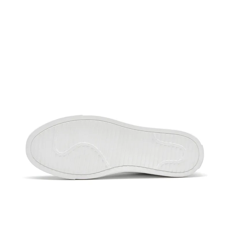 Beau Today Abrasion Resistant, Lightweight, And Breathable Low Top Skateboard Shoes Men's White-4