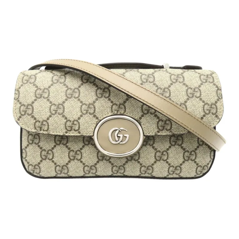 GUCCI Canvas Canvas Bag Handbag Shoulder Bag Crossbody Bag Mini Women's Brown-0