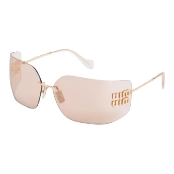 MIU MIU Logo plaque Wraparound frame Sunglasses