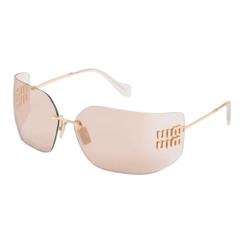 MIU MIU Logo plaque Wraparound frame Sunglasses-0