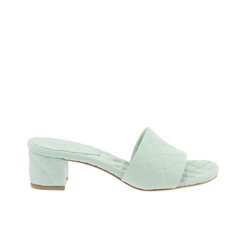 Bottega Veneta Slide Slippers Women's Blue Green-1