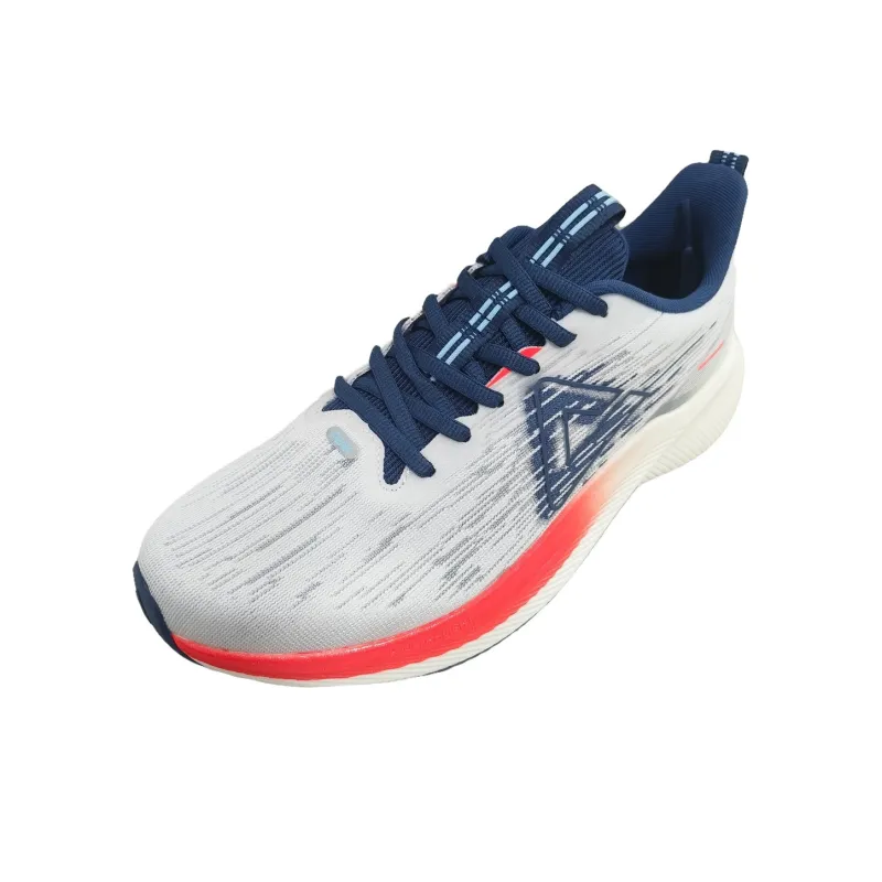 PEAK Cushioning Anti-Slip Wear-Resistant Breathability Low-Top Running Shoes Men's White Blue-2