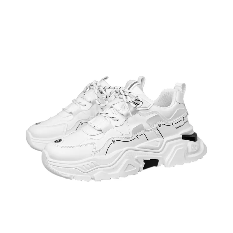 GONG NIU JU REN Anti-Slip Wear-Resistant Low-Top Chunky Sneakers Men's-6