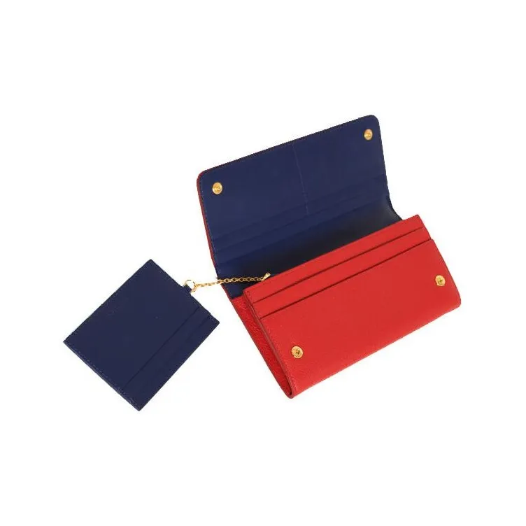 PRADA Cow Leather Wallet Women's Red-3