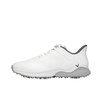 Callaway Cushioning, Slip Resistant, And Abrasion Resistant Low Top Golf Shoes Men's White