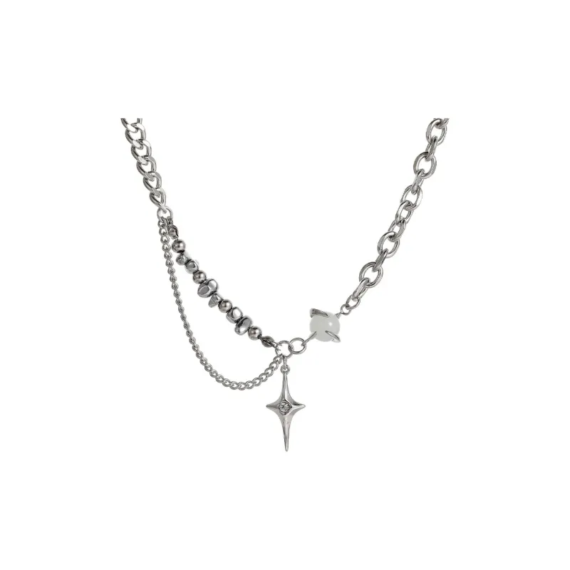 Asia Star Titanium Steel Necklaces Unisex-0