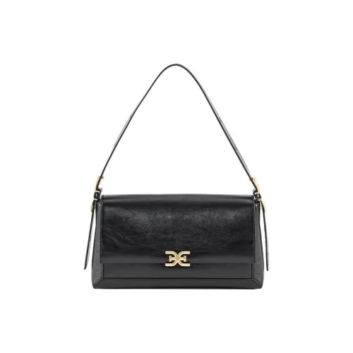 SAM EDELMAN Cow Leather Handbag Shoulder Bag Medium Size Women's Black