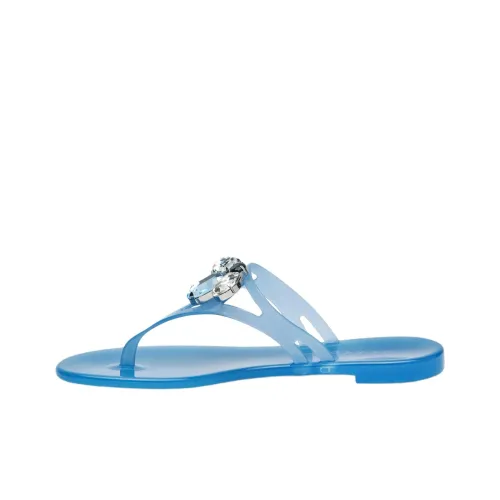 Casadei Jelly Crystal-embellished Flip Flops