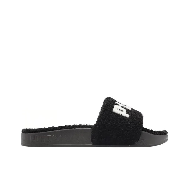 PUMA Leadcat 2.0 Sherpa Slide Black White-1