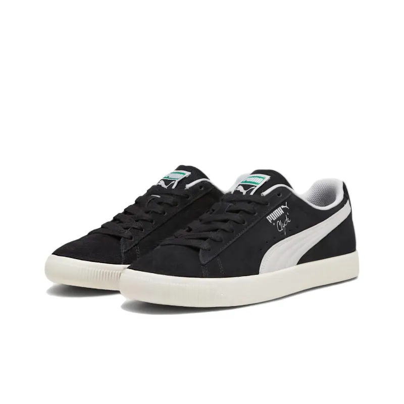 PUMA Clyde Hairy Suede PUMA Black Frosted Ivory-2