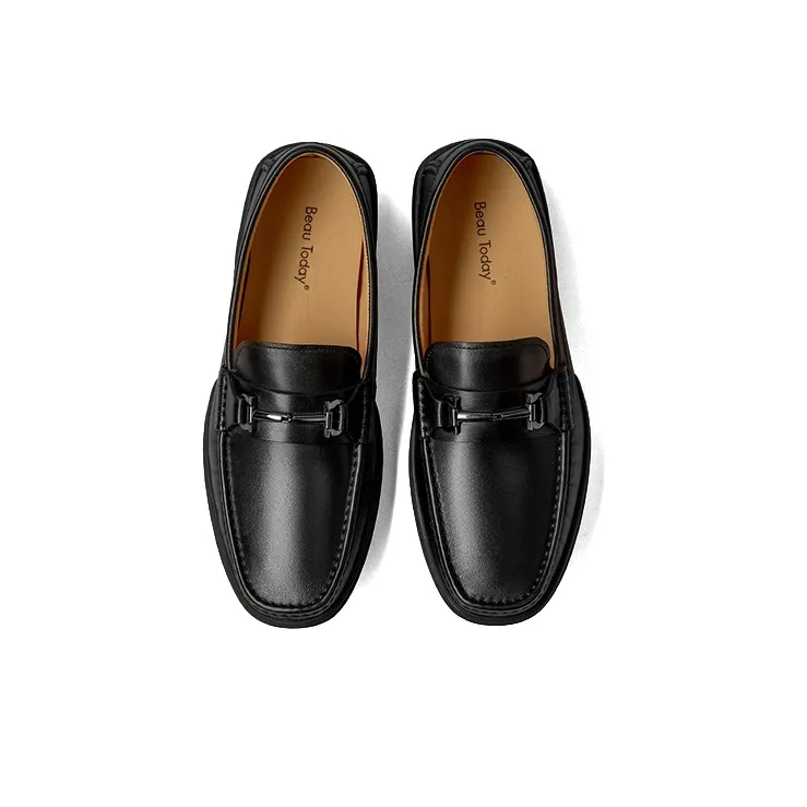 Beau Today Men's Casual Shoes Men Low Top Black/Brown-3