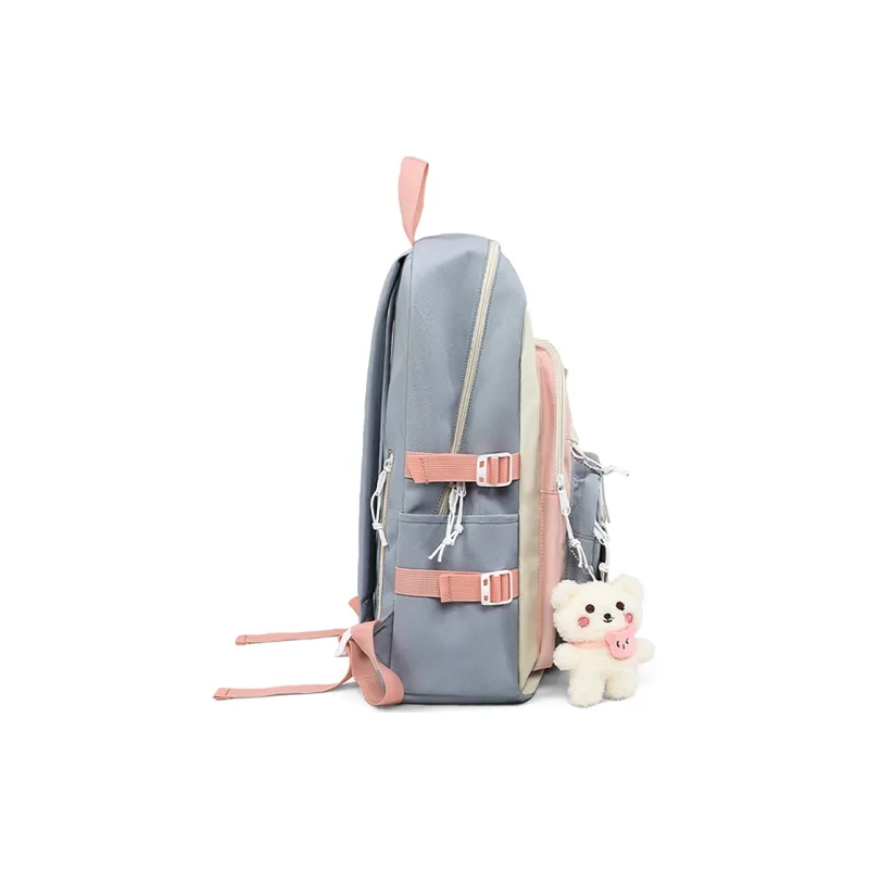 C°BANNER Fabric Backpack Handbag, Shoulder Bag Large Size Women's Blue-3