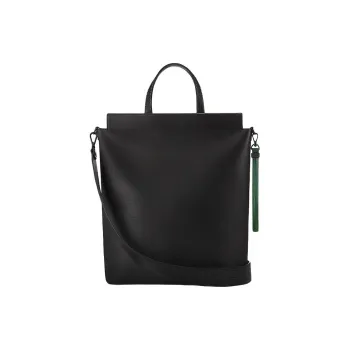 FIND KAPOOR Artificial Leather Tote Bag, Shopping Bag, Handbag, Crossbody Bag Regular Unisex Black/Umber