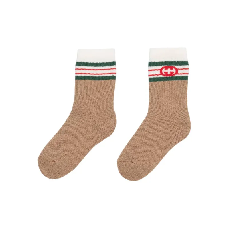 GUCCI Mid-Calf Socks Women's 1 Pack Beige-0